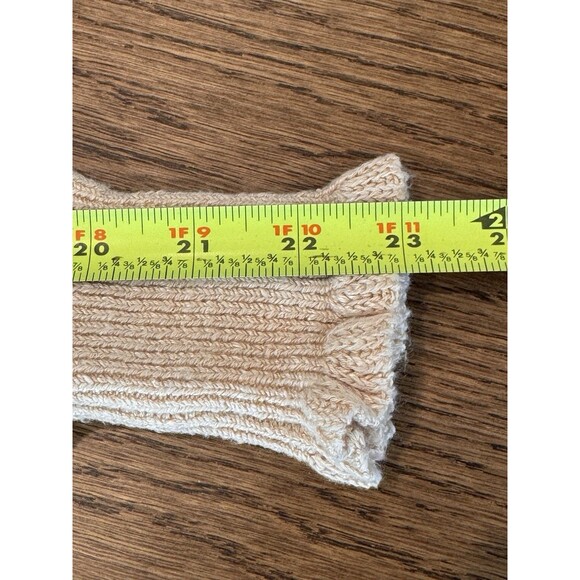Free People Crazy In Love Linen Blend Knit Sweater Women’s Sz S Beige Ruffles - Picture 8 of 9